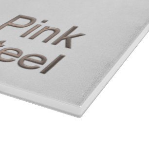 Planche À Découper Panneau de découpe en verre blanc rose