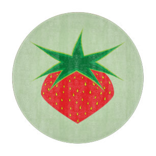 Planche À Découper Panneau de découpe en verre de fraise