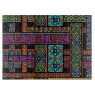 Planche À Découper Panneau de découpe en verre de soleil de minuit