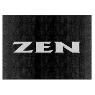 Planche À Découper Panneau de découpe en verre noir blanc zen