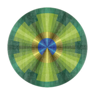 Planche À Découper Panneau de découpe en verre Peacock Illusion