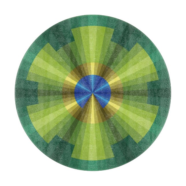 Planche À Découper Panneau de découpe en verre Peacock Illusion (Devant)