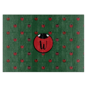 Planche À Découper Panneau de découpe en verre Pois Ladybug