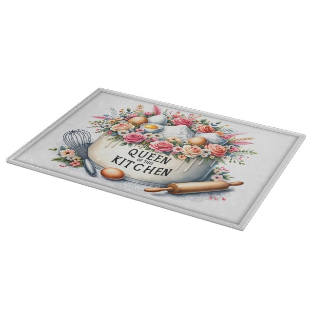 Planche À Découper Panneau décoratif de coupe en verre 15"x11" (Coin)