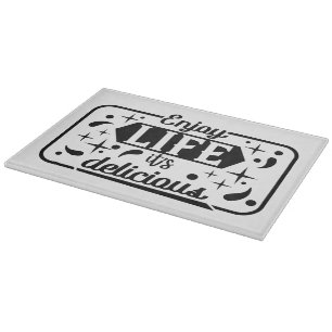 Planche À Découper Panneau décoratif de coupe en verre 15"x11"