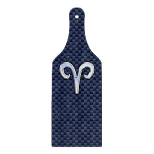 Planche À Découper Panneau Zodiac Silver Aries Bleu Carbone Fibres Im