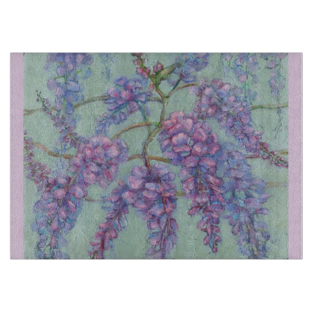 Planche À Découper Panneaux de coupe en verre de Wisteria (Devant)