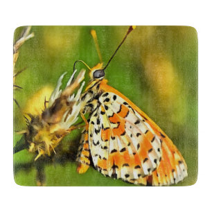 Planche À Découper Papillon blanc et orange du Fritillaire tacheté