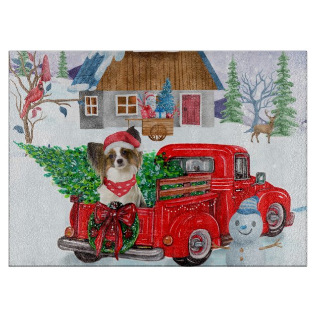 Planche À Découper Papillon Chien dans la livraison de Noël Camion Ne (Devant)