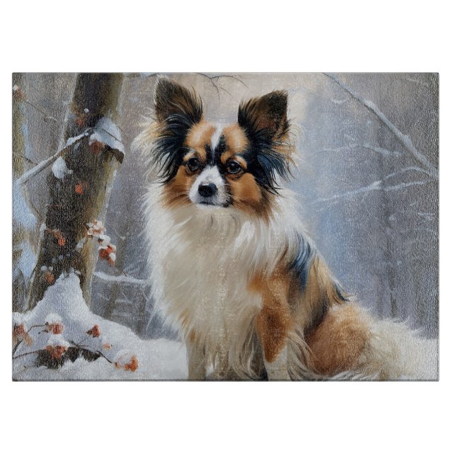 Planche À Découper Papillon Laisser neiger Noël (Devant)