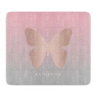 Papillon rose d'or élégant et tendance