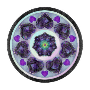 Planche À Découper Parapluie violet & coeurs .7