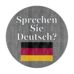 Planche À Découper Parles-tu allemand ? en allemand. Fanion