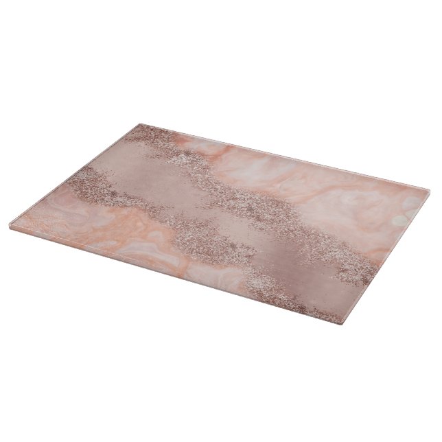 Planche À Découper Parties scintillant du code géographique rose Gold (Coin)