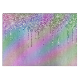 Planche À Découper parties scintillant holographique élégante et colo