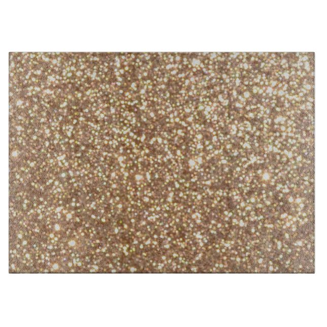 Planche À Découper Parties scintillant métallique en cuivre Rose (Devant)