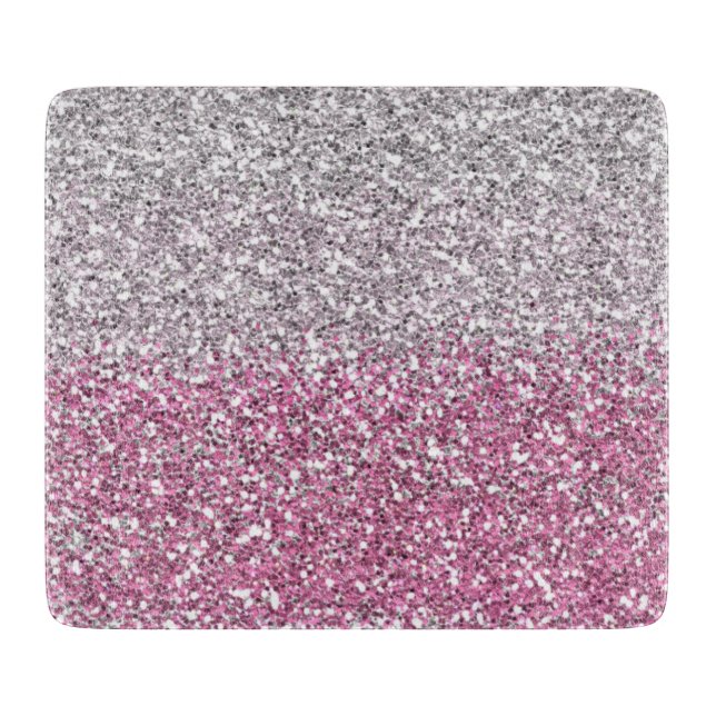 Planche À Découper Parties scintillant rose élégante Ombre Sparkle (Devant)
