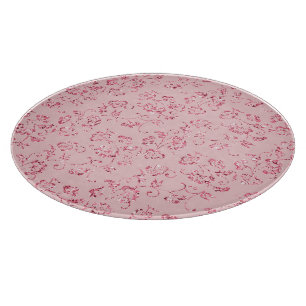 Planche À Découper Parties scintillant rose romantique Floral