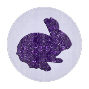 Planche À Découper Parties scintillant violet Silhouette Bunny Planch