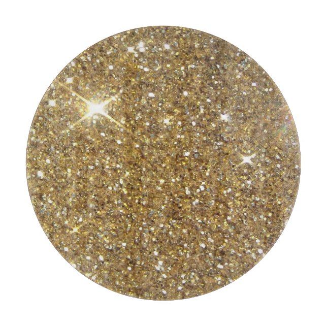 Planche À Découper Parties scintillantes de luxe d'or - image (Devant)