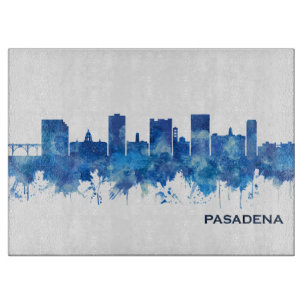 Planche À Découper Pasadena California Skyline Blue