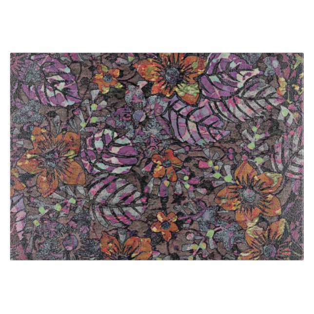 Planche À Découper Pastel Colours motif floral art numérique romantiq (Devant)