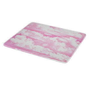 Planche À Découper Pastel pink Happy Clouds Decoration