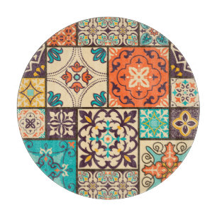 Planche À Découper Patchwork islamique coloré : Carrelage Vintage.