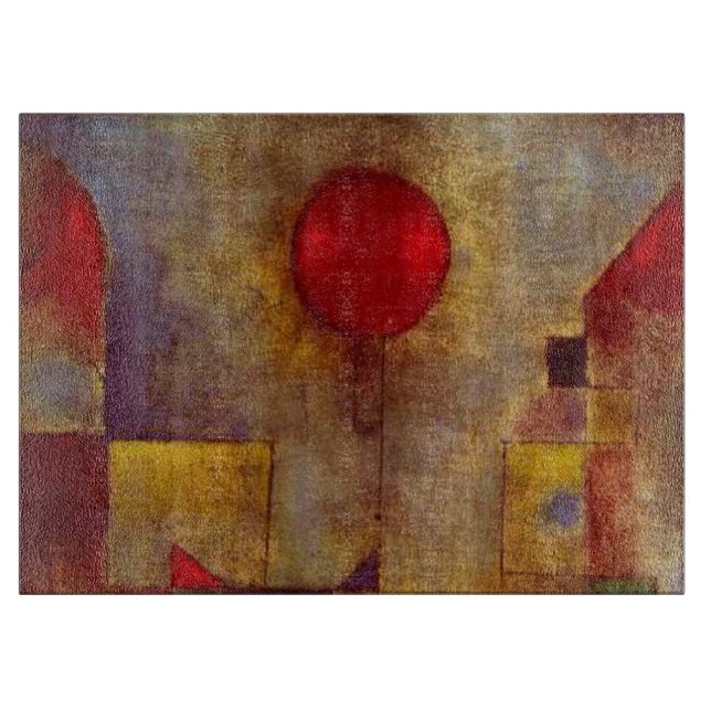 Planche À Découper Paul Klee Ballons rouges Art coloré Abstrait (Devant)