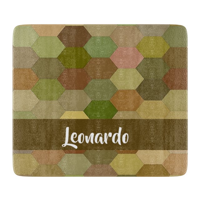 Planche À Découper pavé hexagone Brown (Devant)