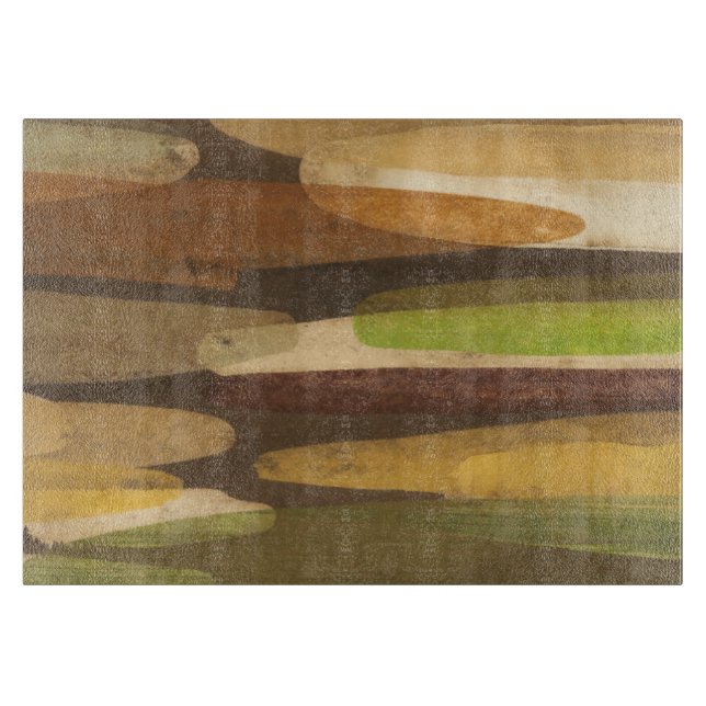 Planche À Découper Paysage Abstrait de ton terrestre (Devant)