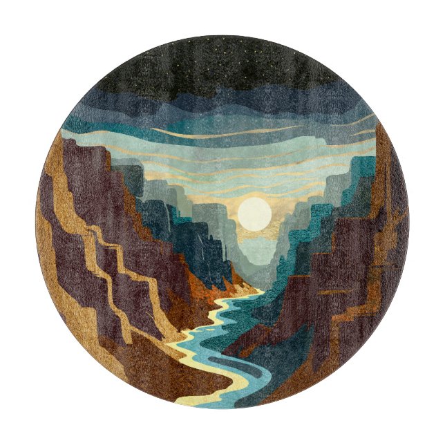 Planche À Découper Paysage du Canyon Sunset (Devant)
