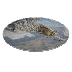 Planche À Découper Paysage hivernal vintage Ivan Choultse