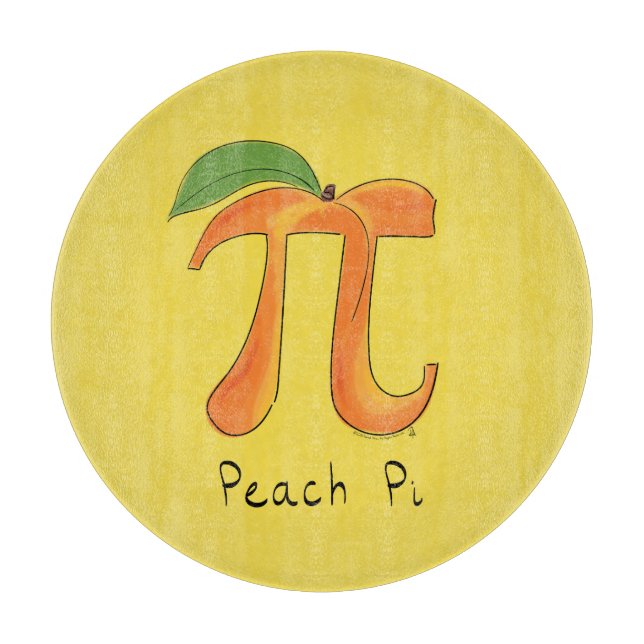 Planche À Découper Peach Pi Cute Math Pi Day Pie Cutting Board (Devant)