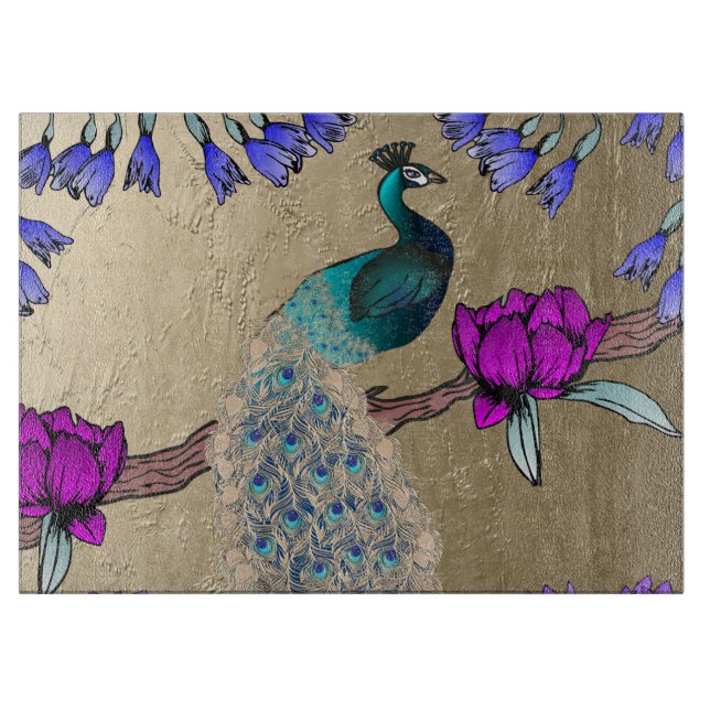 Planche À Découper Peacock En Or (Devant)
