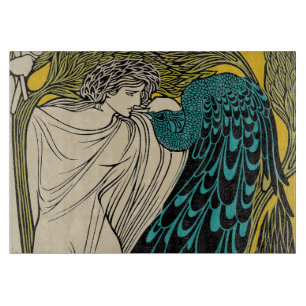 Planche À Découper Peacock Fine Art Bird Nouveau