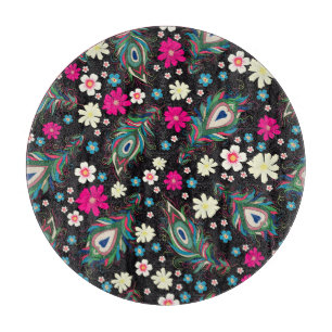 Planche À Découper Peacock Plumes Broderie Motif sans fil