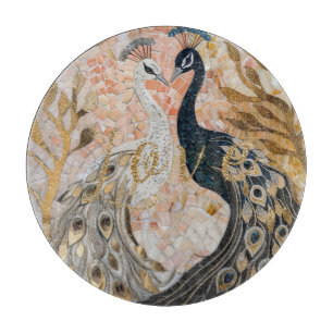 Planche À Découper Peacocks Gold Parties scintillant Love Blush Rose