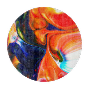 Planche À Découper Peinture à encre éclatée : Abstraite colorée