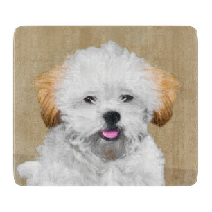 Planche À Découper Peinture de chiot Lhasa Apso - Art de chien origin