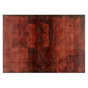 Planche À Découper Peinture de Crimson profonde avec formes géométriq