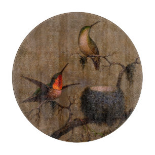 Planche À Découper Peinture de la tête victorienne de nid de colibri
