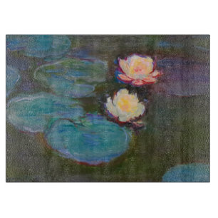 Planche À Découper Peinture de nénuphars d'eau de Monet Étang Nénupha