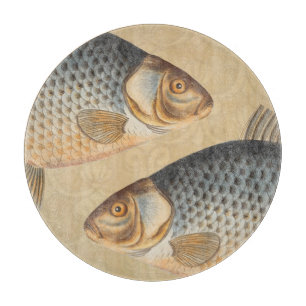 Planche À Découper peinture de pêche de carpe dessin d'eau douce