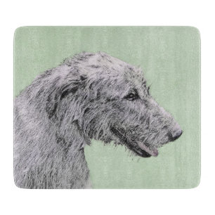 Planche À Découper Peinture de Wolfhound irlandais - Joli art origina