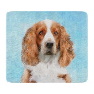 Planche À Découper Peinture d'espagnol Welsh Springer - Art original 