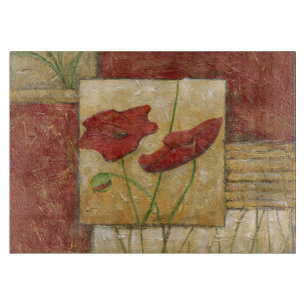 Planche À Découper Peinture florale avec les courses évidentes de