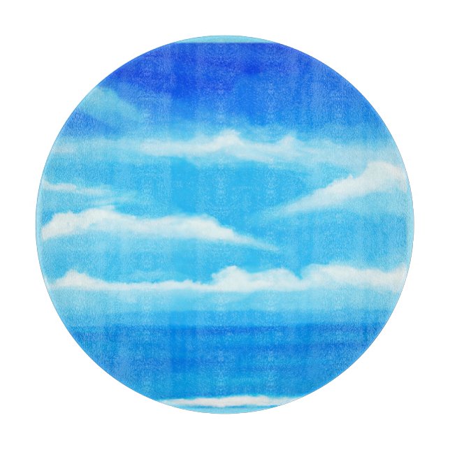Planche À Découper Peinture majestueuse du ciel bleu (Devant)
