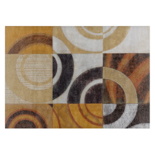 Planche À Découper Peinture moderne avec Motifs circulaires (Devant)