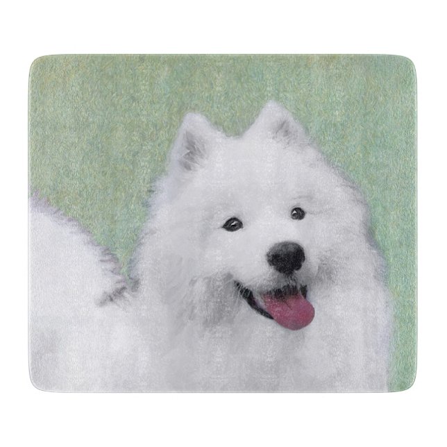 Planche À Découper Peinture Samoyée - Cute Original Dog Art (Devant)